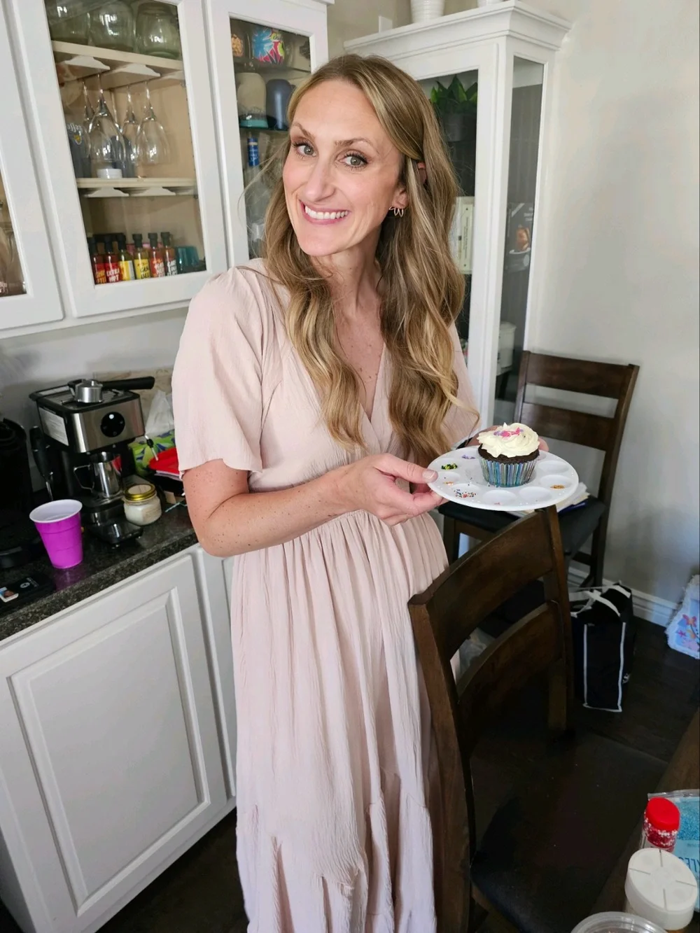 Baltic Born Dusty Pink V-Neck Maxi Dress - Picture 3 of 3